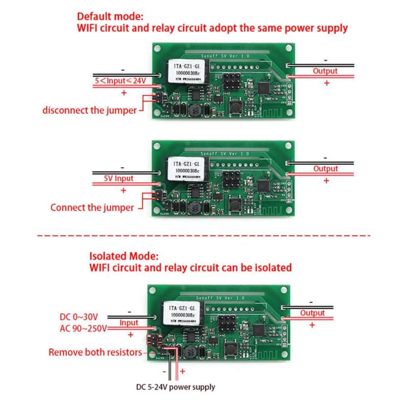 Sonoff SV Safe voltage smart wifi DC switch 5V 12V 24V 220V AC upto 10A home automation dry contact - Image 8